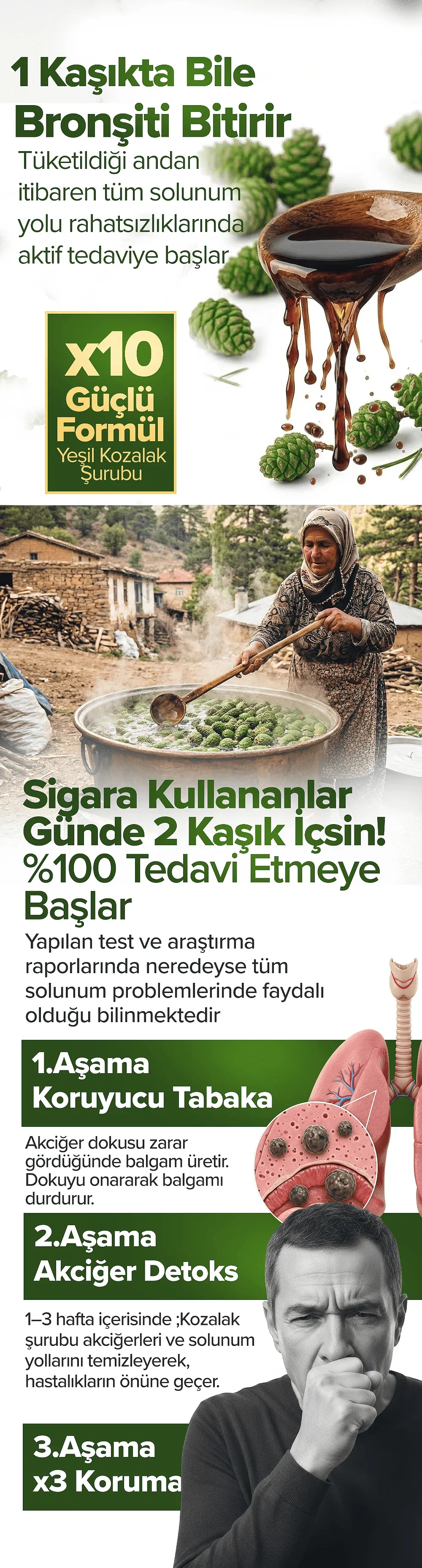 1 Kaşıkta Bronşiti Bitirir